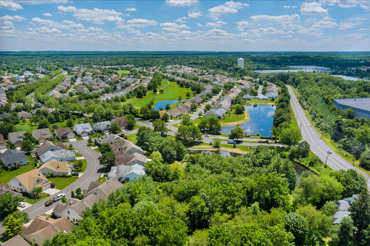 Aerial Drone View Of Neighborhood For Investment Properties