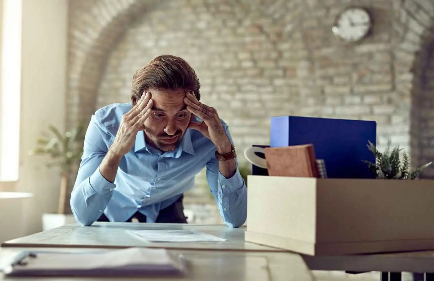 Business Man Investor Stressed Reading Papers About California