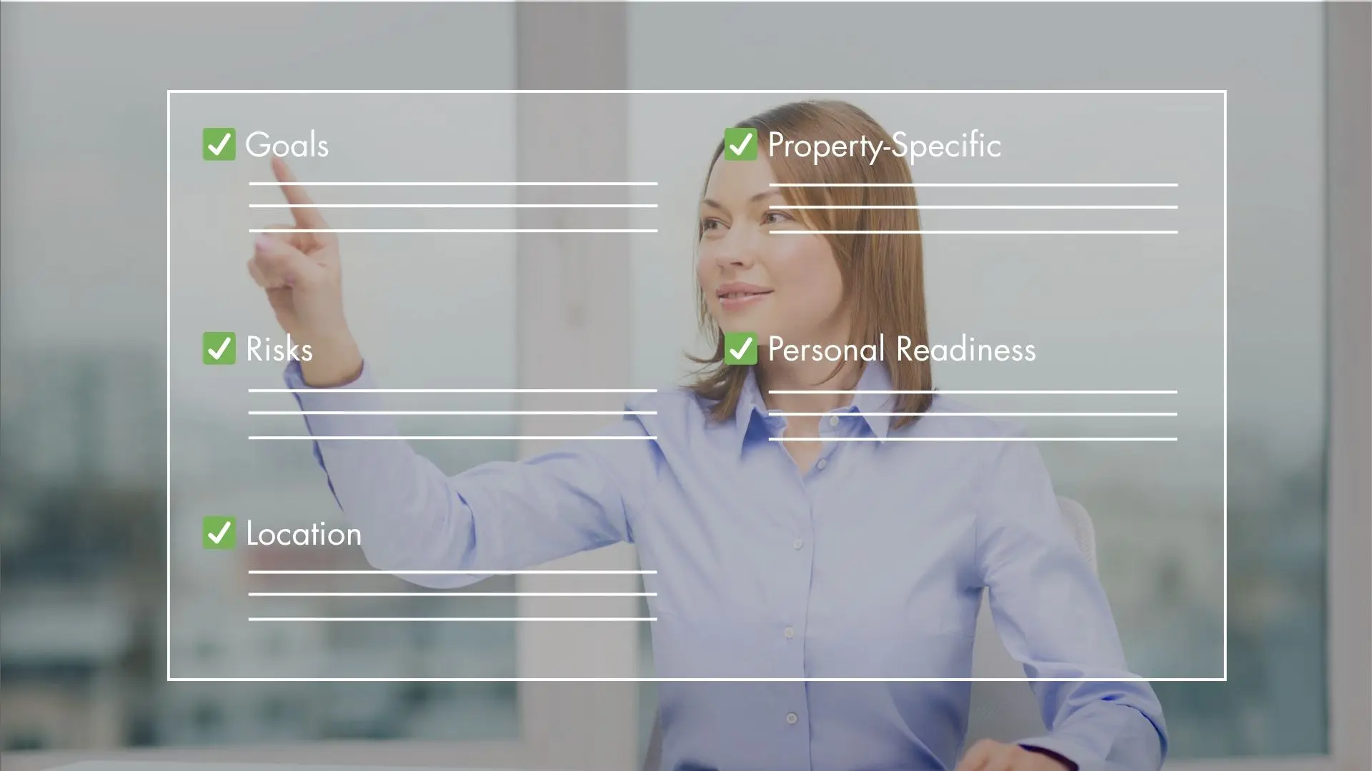 Female Real Estate Investor Creating Buy Box For Investment Criteria