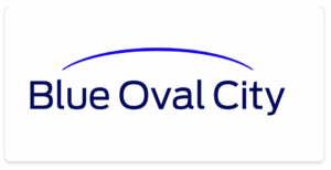 Blueoval City Logo For Memphis Business Map Marker