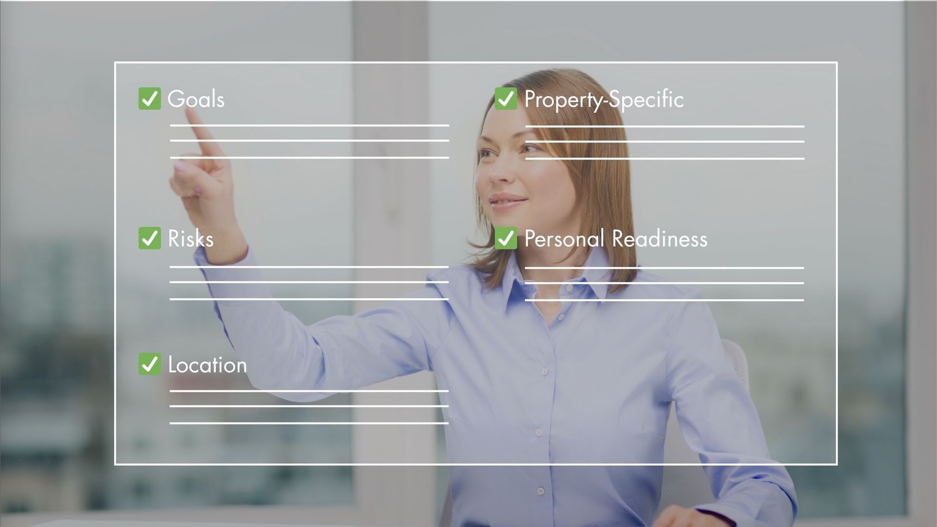 Female Real Estate Investor Creating Buy Box For Investment Criteria