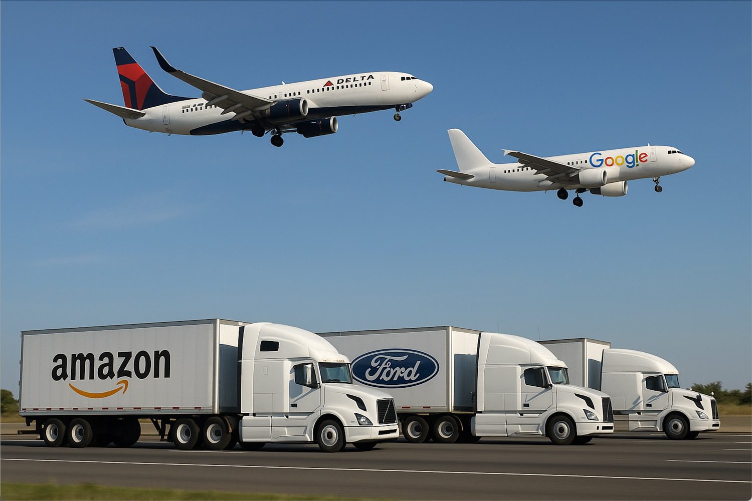 Artist Rendering Of Big Bignesses Google Amazon Form Driving And Flying To Memphis