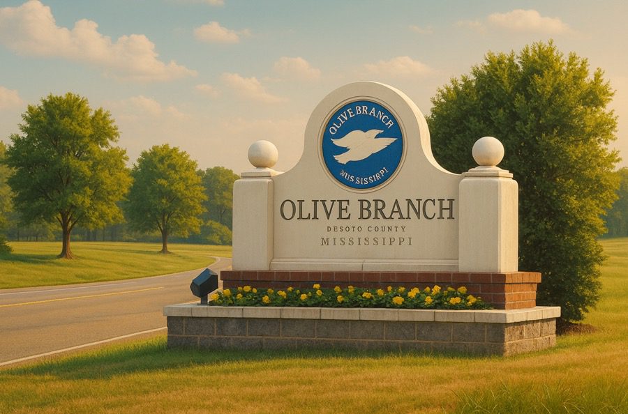 Olive Branch Ms Community Real Estate Sign Artistic Rendering