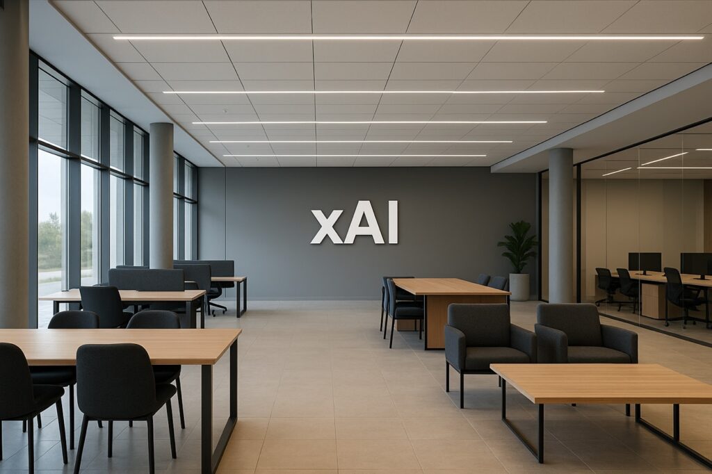 XAI Office Meeting Space Room In Memphis By Ai Artist Rendering Web